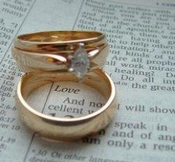 wedding rings around love